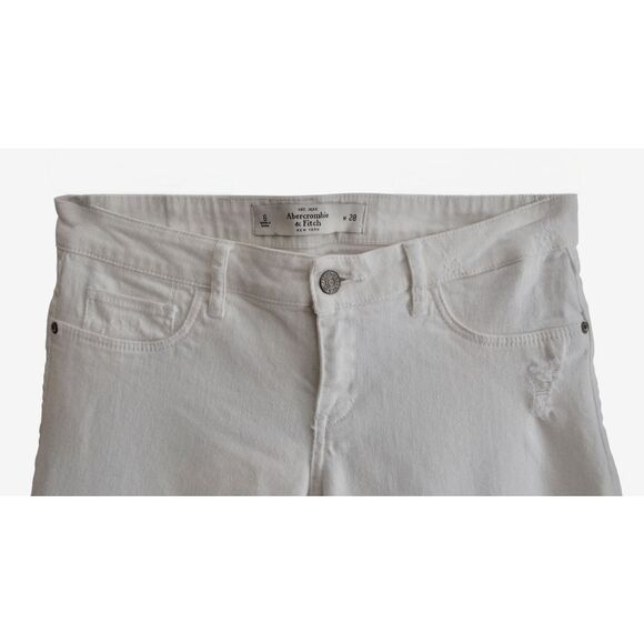 Abercrombie & Fitch A&F White Slim Jeans Sz 6 / 28 - Picture 2 of 6